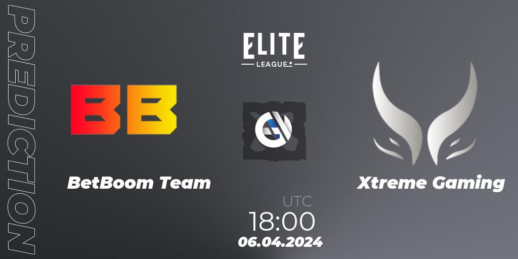 Prognoza BetBoom Team - Xtreme Gaming. 06.04.24, Dota 2, Elite League: Round-Robin Stage