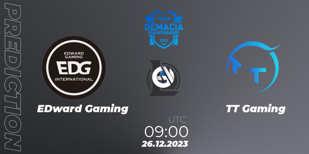 Prognoza EDward Gaming - TT Gaming. 26.12.2023 at 09:00, LoL, Demacia Cup 2023 Group Stage