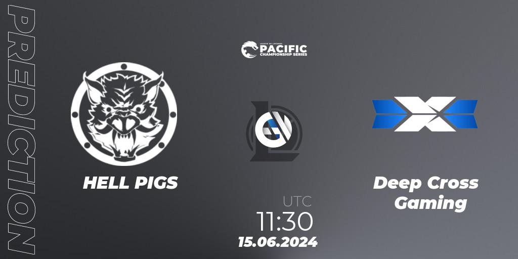 Prognoza HELL PIGS - Deep Cross Gaming. 15.06.2024 at 11:30, LoL, PCS Summer 2024