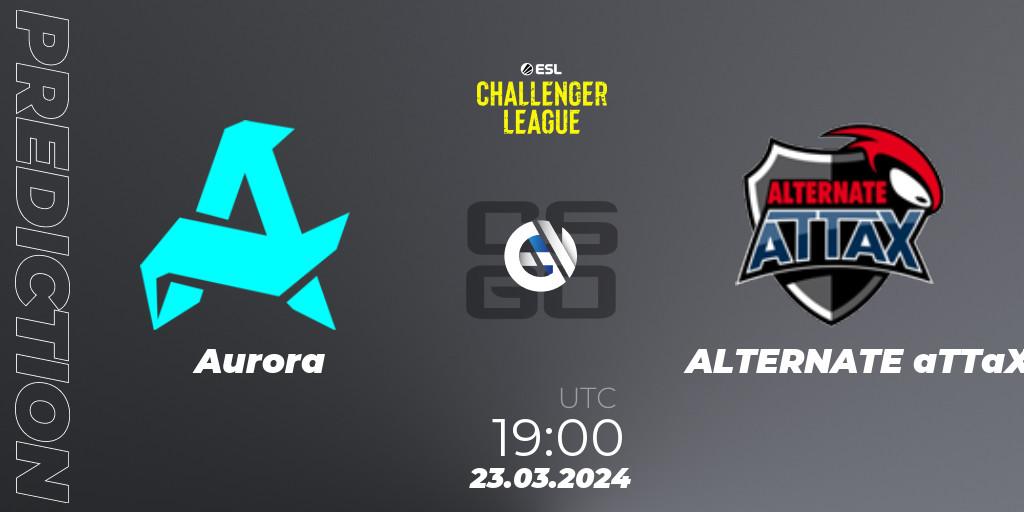Prognoza Aurora - ALTERNATE aTTaX. 23.03.24, CS2 (CS:GO), ESL Challenger League Season 47: Europe