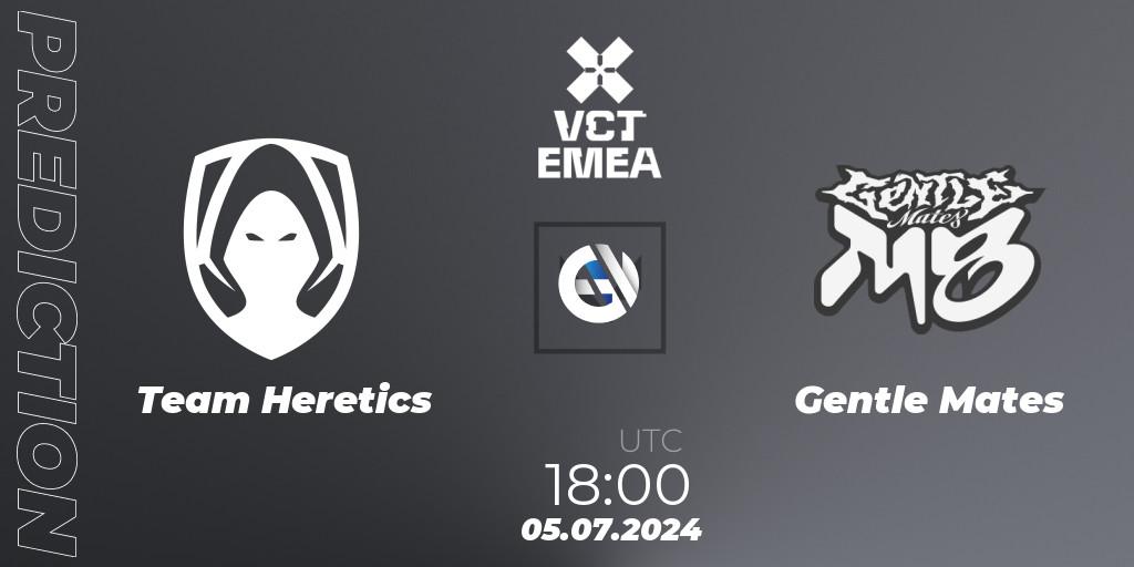 Prognoza Team Heretics - Gentle Mates. 05.07.2024 at 19:00, VALORANT, VALORANT Champions Tour 2024: EMEA League - Stage 2 - Group Stage