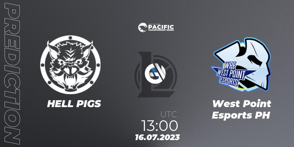 Prognoza HELL PIGS - West Point Esports PH. 16.07.2023 at 13:00, LoL, PACIFIC Championship series Group Stage