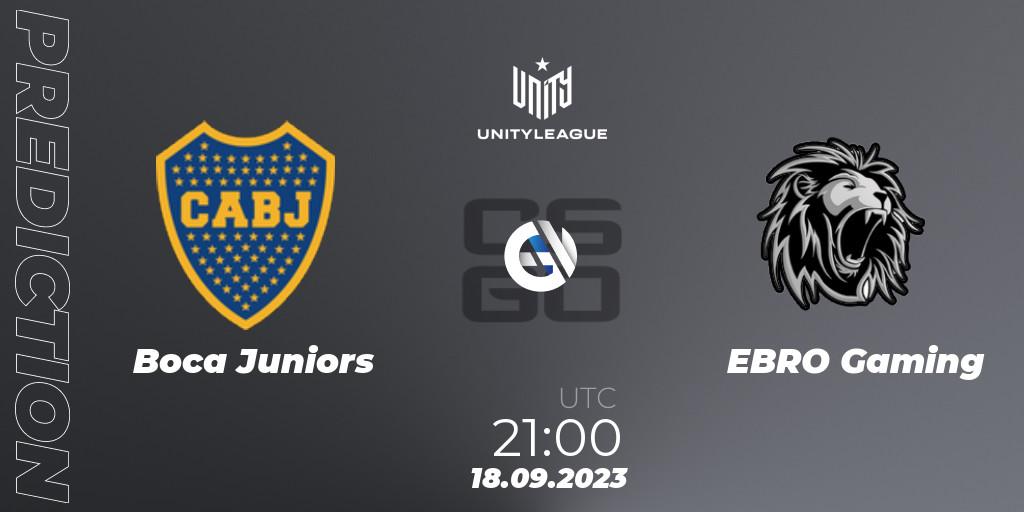 Prognoza Boca Juniors - EBRO Gaming. 18.09.2023 at 21:00, Counter-Strike (CS2), LVP Unity League Argentina 2023