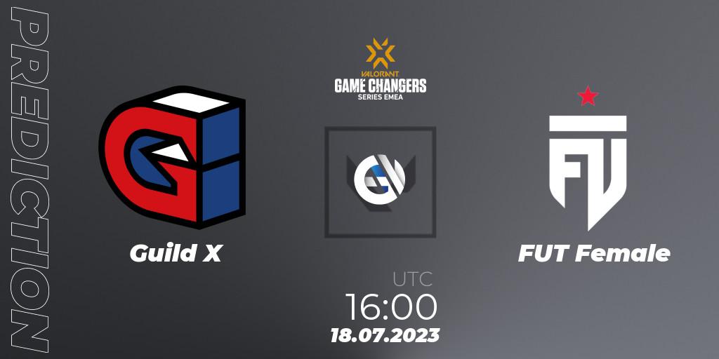 Prognoza Guild X - FUT Female. 18.07.2023 at 16:10, VALORANT, VCT 2023: Game Changers EMEA Series 2 - Group Stage