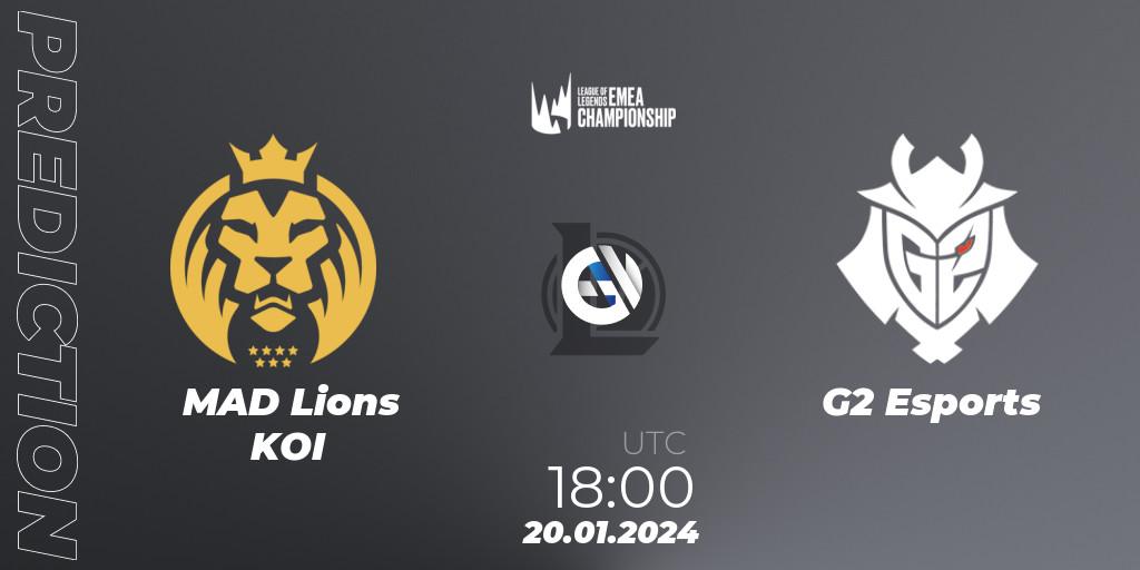 Prognoza MAD Lions KOI - G2 Esports. 20.01.24, LoL, LEC Winter 2024 - Regular Season