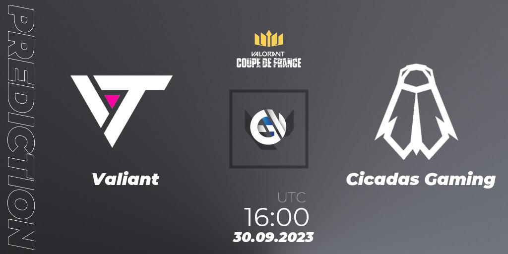 Prognoza Valiant - Cicadas Gaming. 30.09.23, VALORANT, VCL France: Revolution - Coupe De France 2023