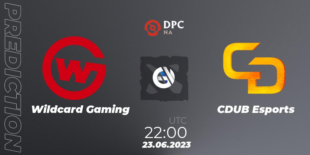 Prognoza Wildcard Gaming - CDUB Esports. 23.06.23, Dota 2, DPC 2023 Tour 3: NA Division II (Lower)