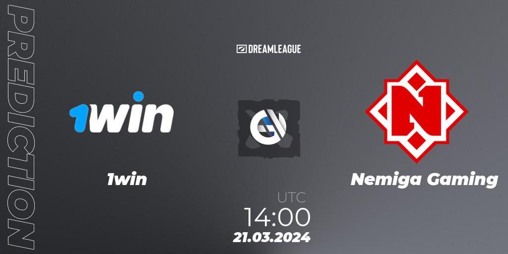 Prognoza 1win - Nemiga Gaming. 21.03.24, Dota 2, DreamLeague Season 23: Eastern Europe Closed Qualifier