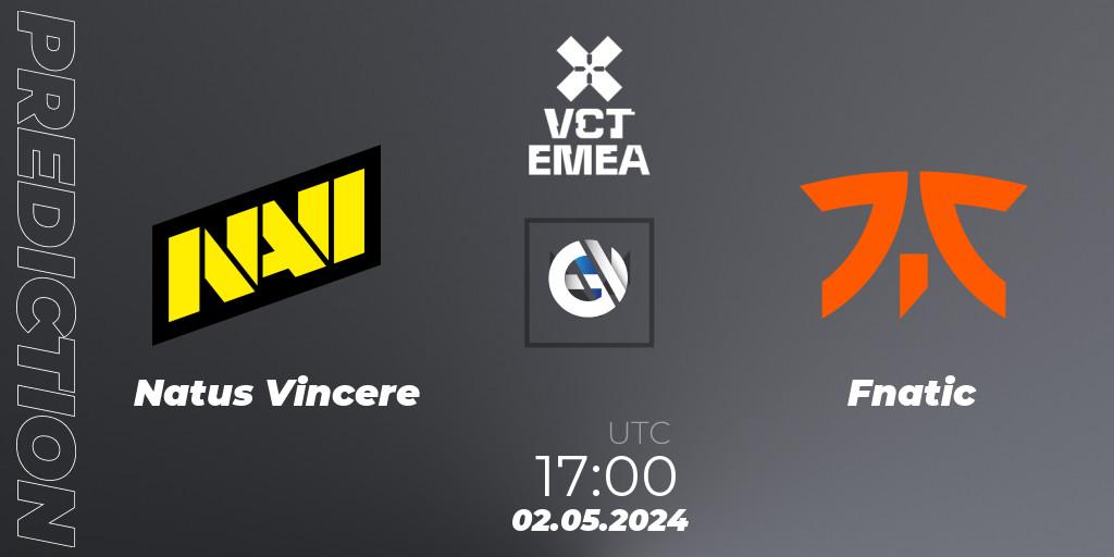 Prognoza Natus Vincere - Fnatic. 02.05.24, VALORANT, VALORANT Champions Tour 2024: EMEA League - Stage 1 - Group Stage