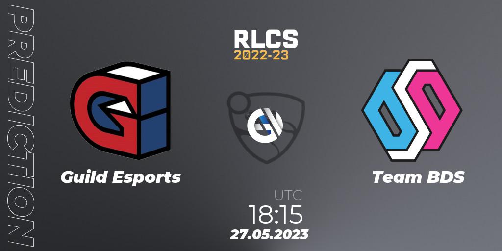 Prognoza Guild Esports - Team BDS. 27.05.2023 at 18:15, Rocket League, RLCS 2022-23 - Spring: Europe Regional 2 - Spring Cup