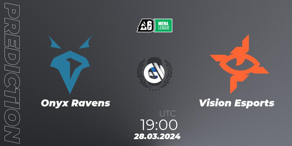 Prognoza Onyx Ravens - Vision Esports. 28.03.2024 at 19:00, Rainbow Six, MENA League 2024 - Stage 1