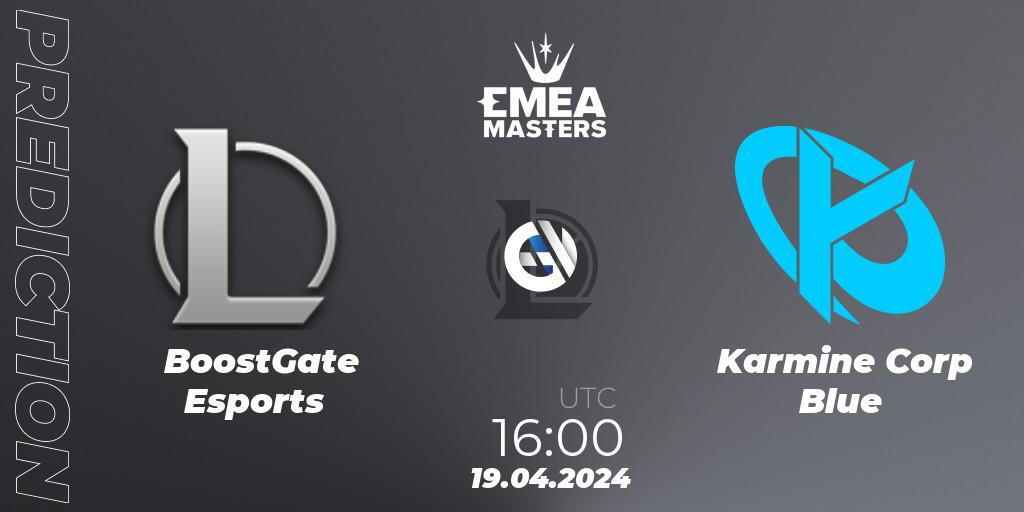 Prognoza BoostGate Esports - Karmine Corp Blue. 19.04.24, LoL, EMEA Masters Spring 2024 - Group Stage