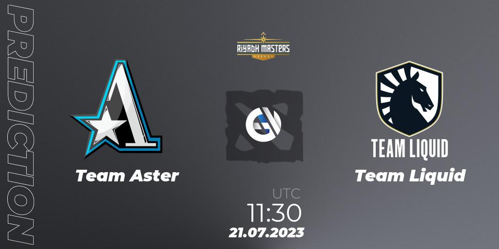 Prognoza Team Aster - Team Liquid. 21.07.2023 at 12:06, Dota 2, Riyadh Masters 2023 - Group Stage