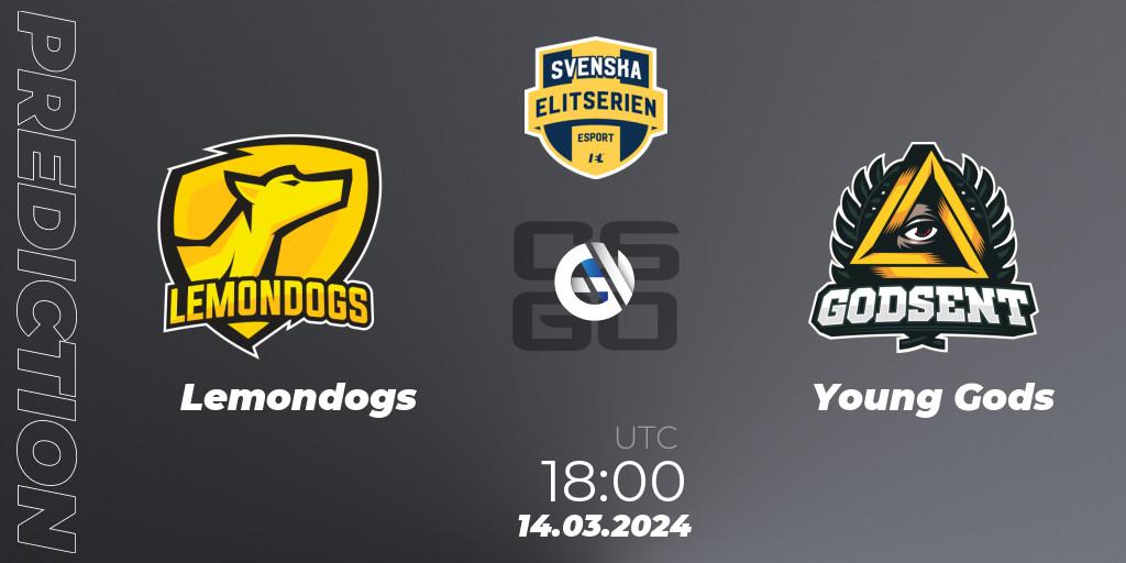 Prognoza Lemondogs - Young Gods. 14.03.24, CS2 (CS:GO), Svenska Elitserien Spring 2024