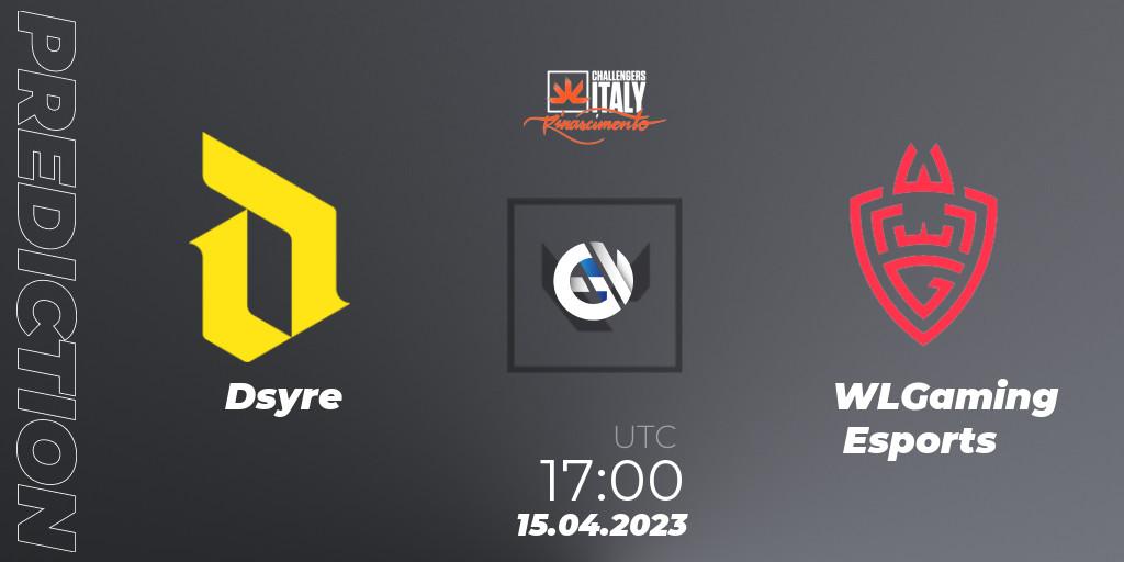 Prognoza Dsyre - WLGaming Esports. 15.04.23, VALORANT, VALORANT Challengers 2023 Italy: Rinascimento Split 2