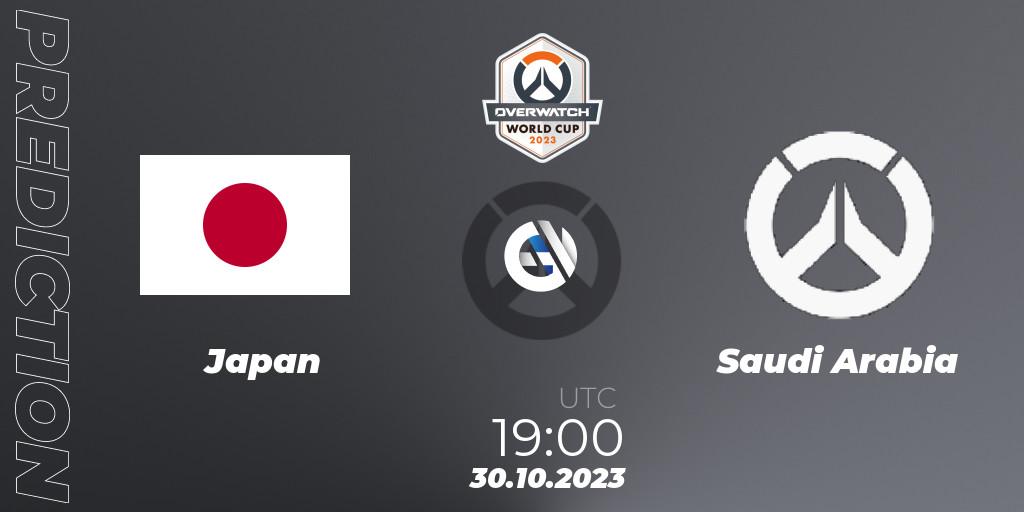 Prognoza Japan - Saudi Arabia. 30.10.2023 at 19:00, Overwatch, Overwatch World Cup 2023
