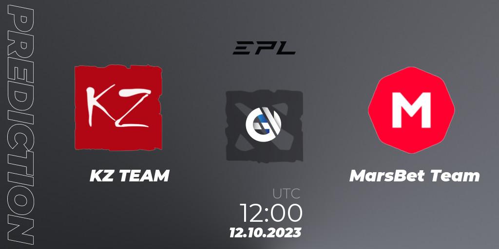 Prognoza KZ TEAM - MarsBet Team. 12.10.2023 at 12:07, Dota 2, European Pro League Season 13