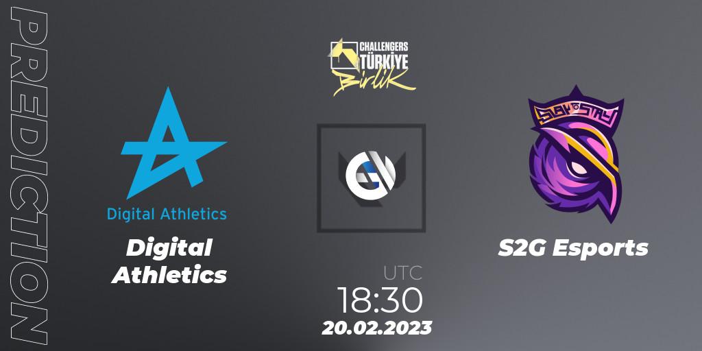 Prognoza Digital Athletics - S2G Esports. 20.02.2023 at 18:30, VALORANT, VALORANT Challengers 2023 Turkey: Birlik Split 1