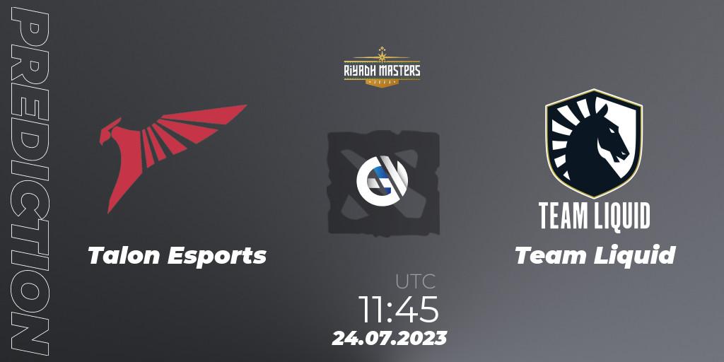 Prognoza Talon Esports - Team Liquid. 24.07.23, Dota 2, Riyadh Masters 2023 - Group Stage