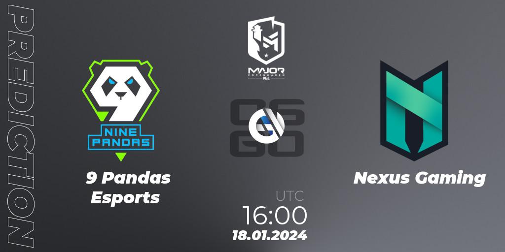 Prognoza 9 Pandas Esports - Nexus Gaming. 18.01.24, CS2 (CS:GO), PGL CS2 Major Copenhagen 2024 Europe RMR Closed Qualifier