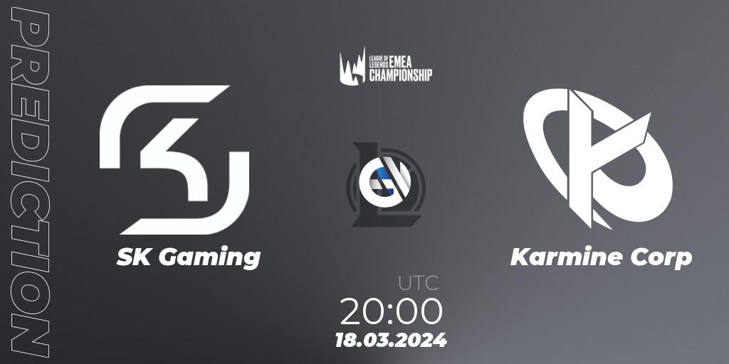 Prognoza SK Gaming - Karmine Corp. 18.03.24, LoL, LEC Spring 2024 - Regular Season