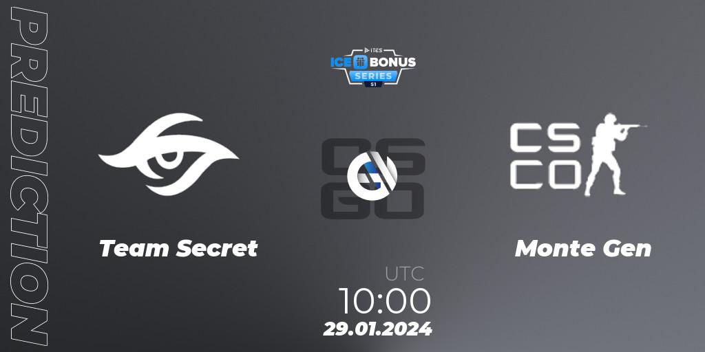 Prognoza Team Secret - Monte Gen. 29.01.24, CS2 (CS:GO), IceBonus Series #1