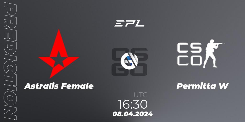 Prognoza Astralis Female - Permitta Female. 08.04.2024 at 16:30, Counter-Strike (CS2), European Pro League Female Season 1