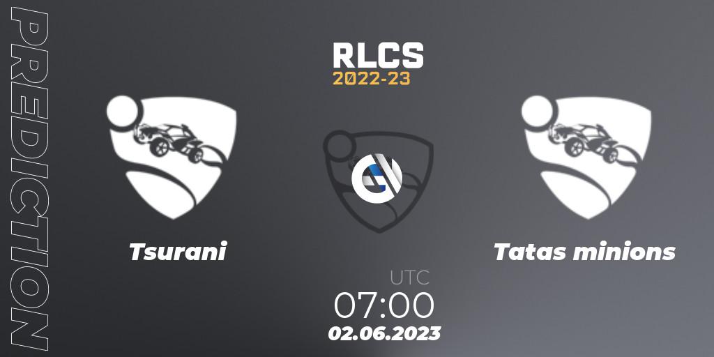 Prognoza Tsurani - Tatas minions. 02.06.2023 at 07:00, Rocket League, RLCS 2022-23 - Spring: Oceania Regional 3 - Spring Invitational