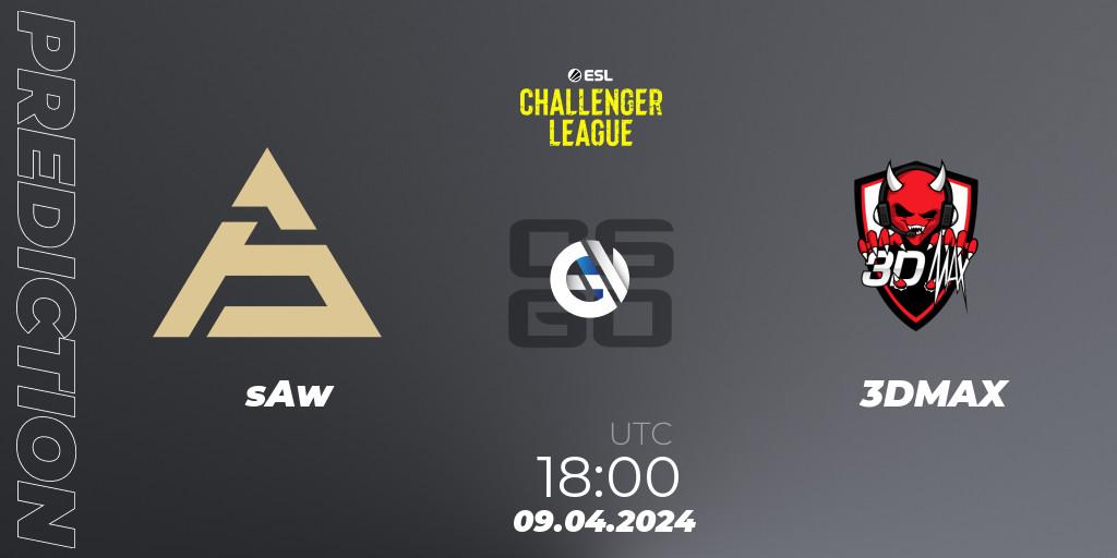 Prognoza sAw - 3DMAX. 09.04.24, CS2 (CS:GO), ESL Challenger League Season 47: Europe