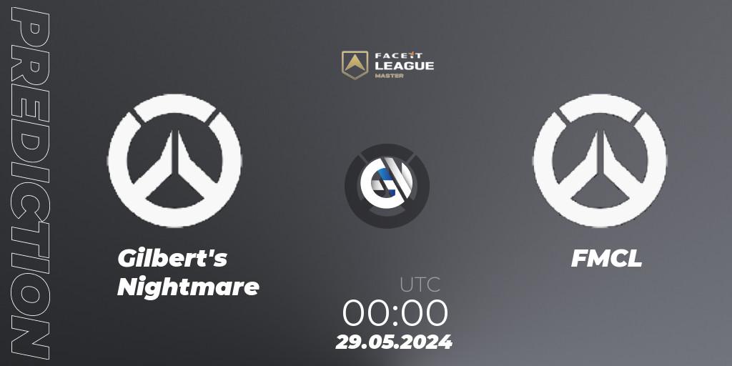Prognoza Gilbert's Nightmare - FMCL. 29.05.2024 at 00:00, Overwatch, FACEIT League Season 1 - NA Master Road to EWC