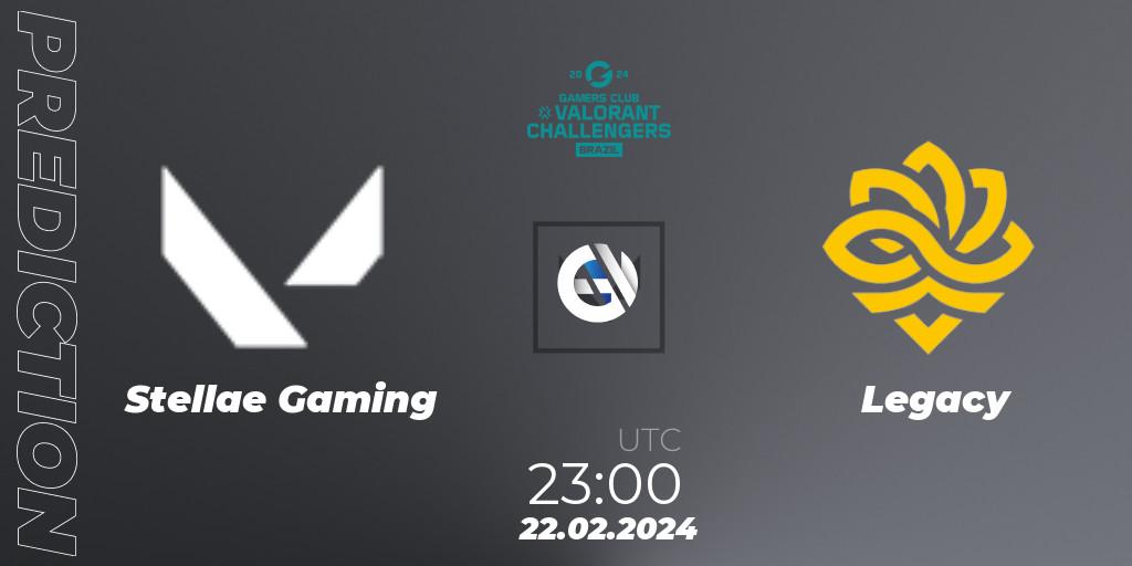 Prognoza Stellae Gaming - Legacy. 22.02.2024 at 23:00, VALORANT, VALORANT Challengers Brazil 2024: Split 1