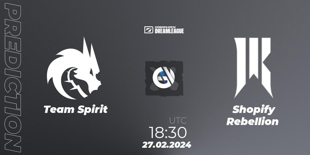 Prognoza Team Spirit - Shopify Rebellion. 27.02.24, Dota 2, DreamLeague Season 22