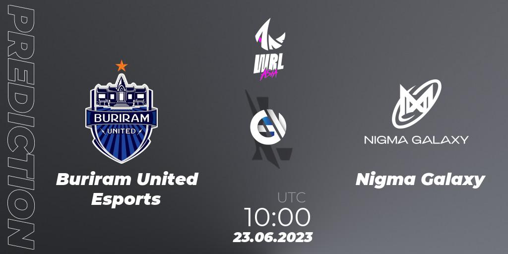 Prognoza Buriram United Esports - Nigma Galaxy. 23.06.2023 at 10:00, Wild Rift, WRL Asia 2023 - Season 1 - Playoffs