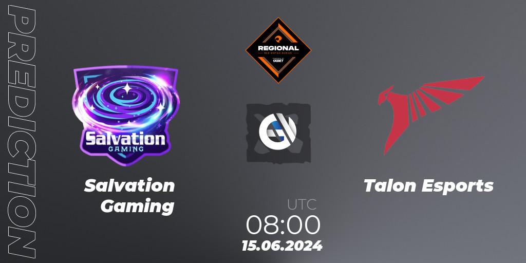 Prognoza Salvation Gaming - Talon Esports. 15.06.2024 at 08:00, Dota 2, RES Regional Series: SEA #3