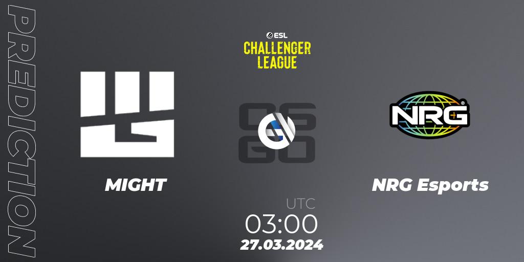 Prognoza MIGHT - NRG Esports. 27.03.24, CS2 (CS:GO), ESL Challenger League Season 47: North America