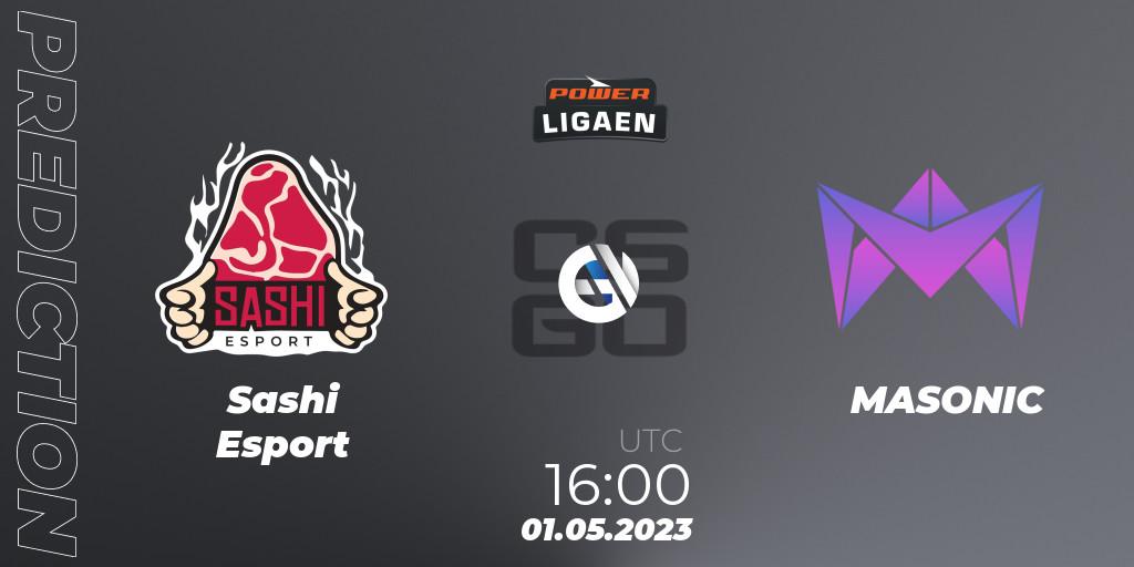 Prognoza Sashi Esport - MASONIC. 01.05.2023 at 16:00, Counter-Strike (CS2), Dust2.dk Ligaen Season 23