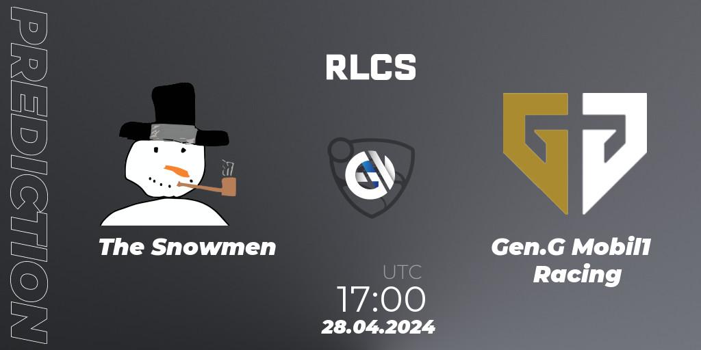 Prognoza The Snowmen - Gen.G Mobil1 Racing. 28.04.2024 at 17:00, Rocket League, RLCS 2024 - Major 2: NA Open Qualifier 4