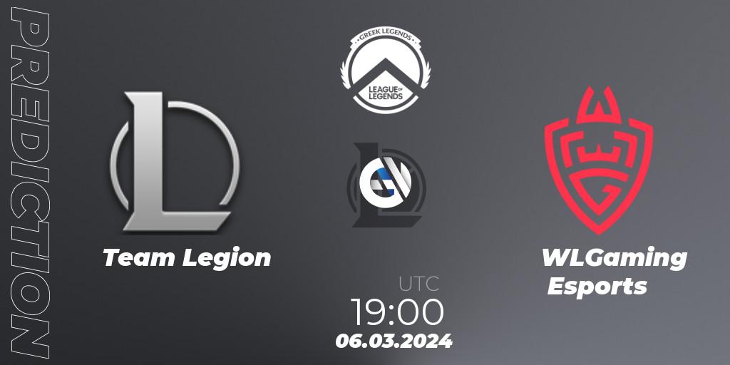 Prognoza Team Legion - WLGaming Esports. 06.03.2024 at 19:00, LoL, GLL Spring 2024