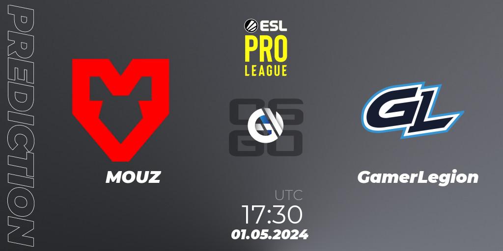 Prognoza MOUZ - GamerLegion. 01.05.24, CS2 (CS:GO), ESL Pro League Season 19