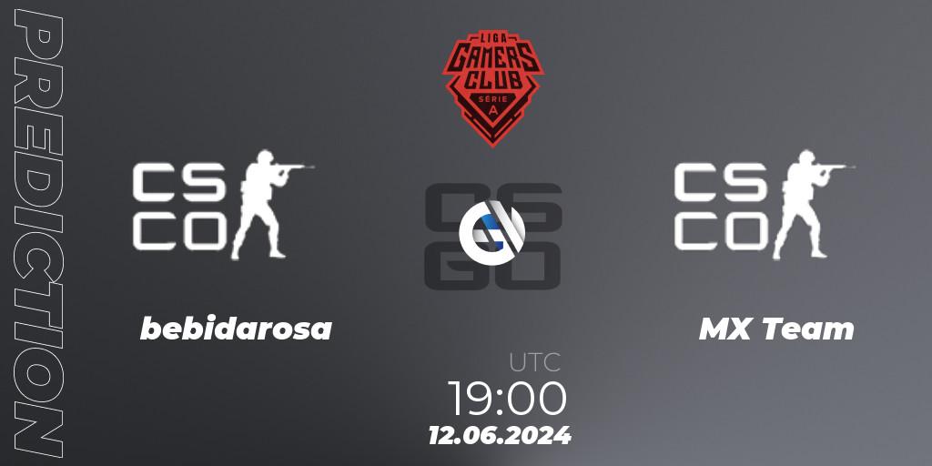 Prognoza bebidarosa - MX Team. 12.06.2024 at 19:00, Counter-Strike (CS2), Gamers Club Liga Série A: June 2024