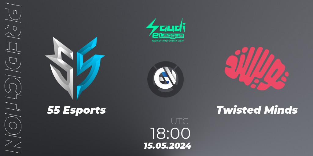 Prognoza 55 Esports - Twisted Minds. 15.05.2024 at 18:00, Overwatch, Saudi eLeague 2024 - Major 2 Phase 1