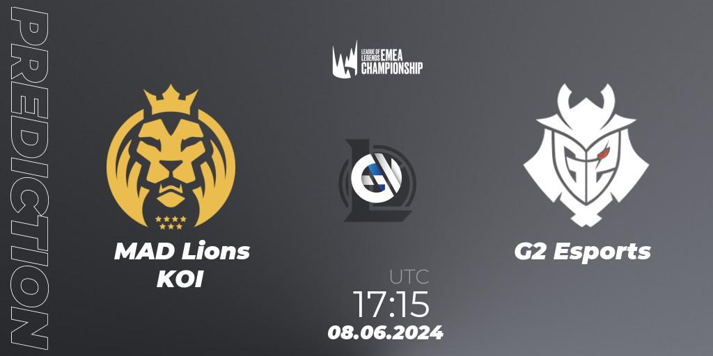 Prognoza MAD Lions KOI - G2 Esports. 08.06.2024 at 17:15, LoL, LEC Summer 2024 - Regular Season