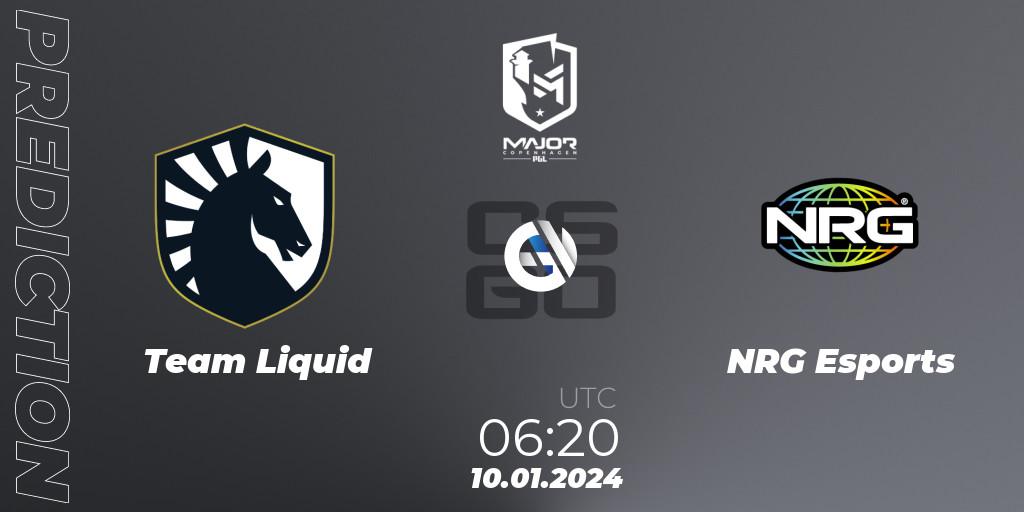 Prognoza Team Liquid - NRG Esports. 10.01.24, CS2 (CS:GO), PGL CS2 Major Copenhagen 2024 North America RMR Open Qualifier 1