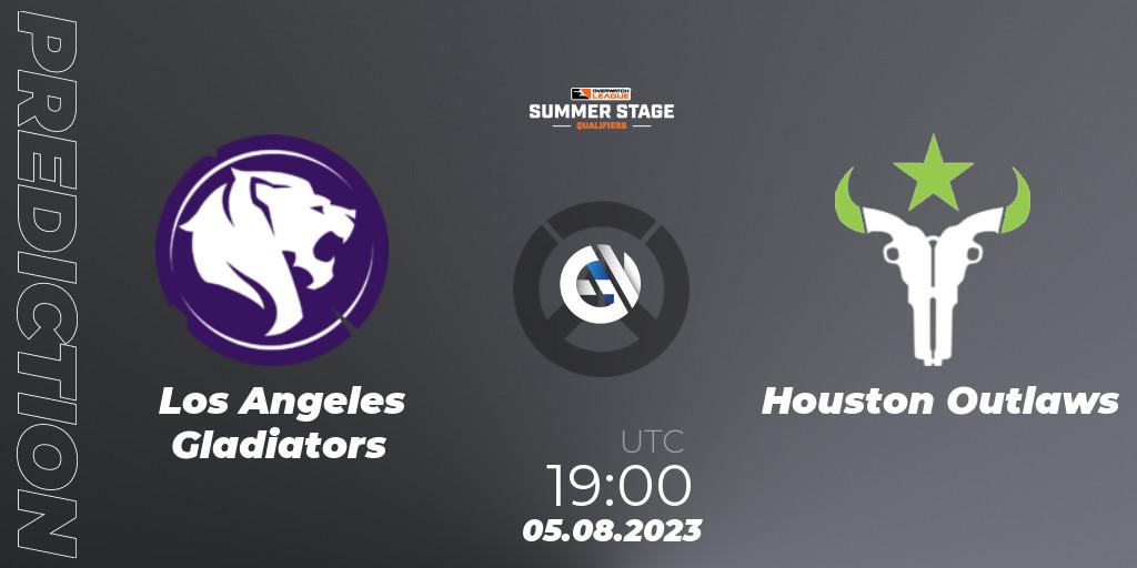 Prognoza Los Angeles Gladiators - Houston Outlaws. 05.08.23, Overwatch, Overwatch League 2023 - Summer Stage Qualifiers