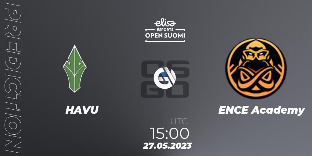 Prognoza HAVU - ENCE Academy. 27.05.2023 at 15:30, Counter-Strike (CS2), Elisa Open Suomi Season 5
