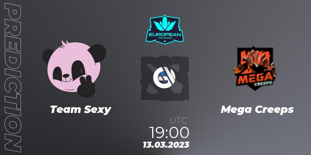 Prognoza Team Sexy - Mega Creeps. 13.03.23, Dota 2, European Pro League Season 7