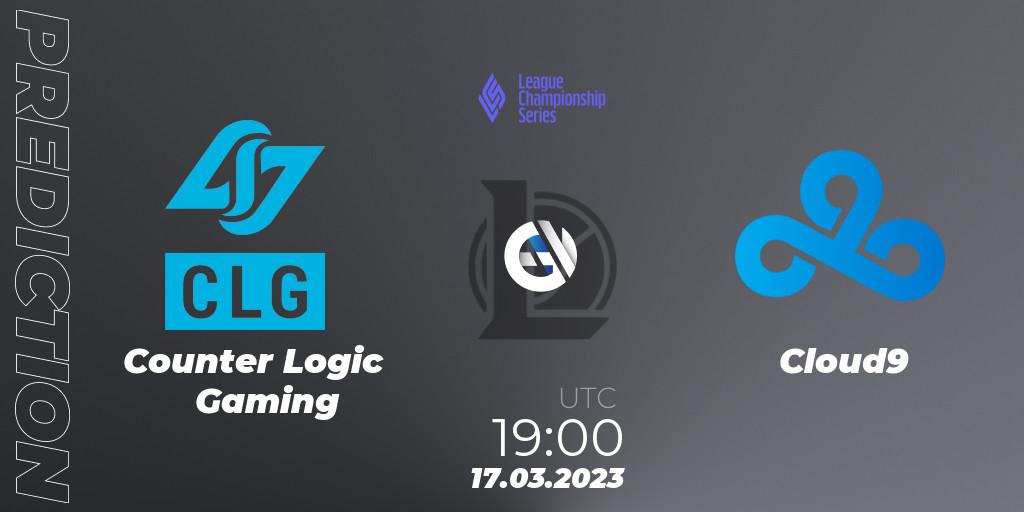Prognoza Counter Logic Gaming - Cloud9. 17.03.2023 at 21:00, LoL, LCS Spring 2023 - Group Stage