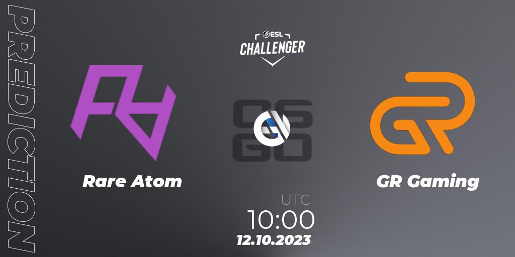 Prognoza Rare Atom - GR Gaming. 12.10.2023 at 10:10, Counter-Strike (CS2), ESL Challenger at DreamHack Winter 2023: Asian Open Qualifier