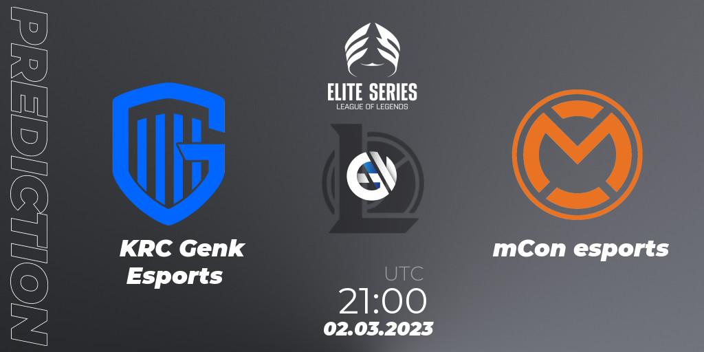 Prognoza KRC Genk Esports - mCon esports. 02.03.2023 at 21:00, LoL, Elite Series Spring 2023 - Group Stage