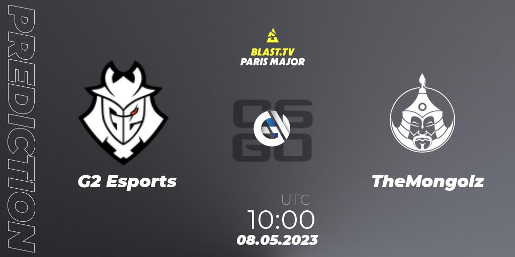 Prognoza G2 Esports - TheMongolz. 08.05.2023 at 11:05, Counter-Strike (CS2), BLAST Paris Major 2023 Challengers Stage